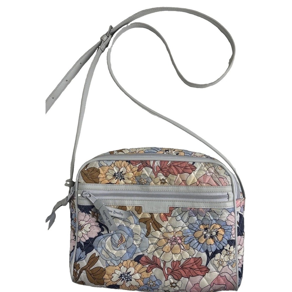 Vera Bradley Medium Crossbody Bag Aloha Blooms Floral Quilted Purse
